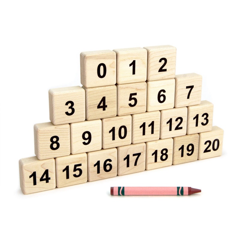 21 pc. Printed Maple Number Tiles 0-20