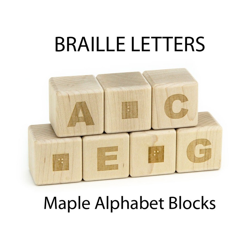 28 pc. Braille Engraved Alphabet Blocks