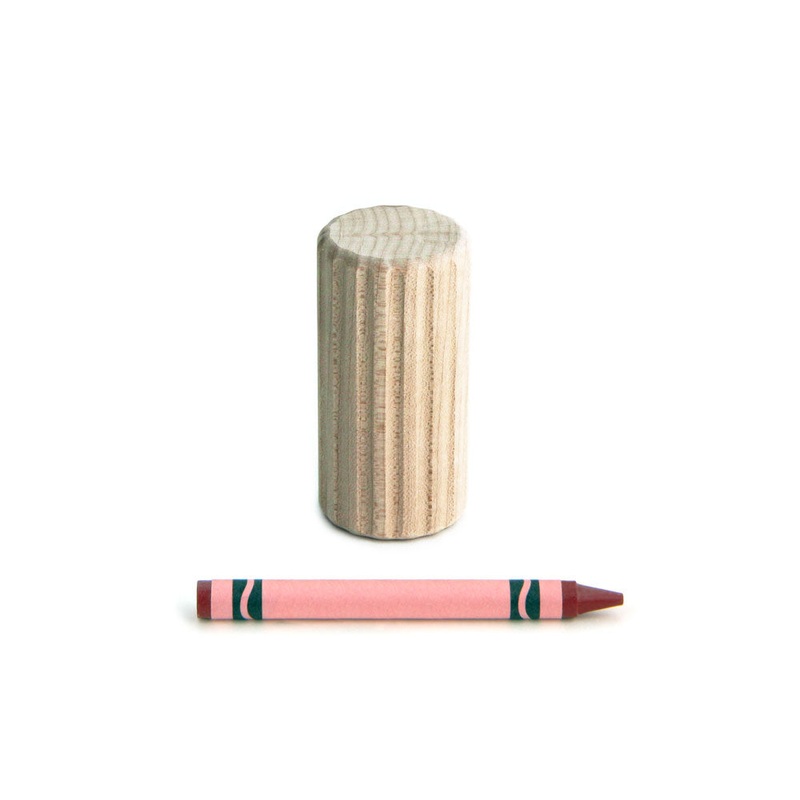 2×1 Fluted Cylinder Unit Building Block