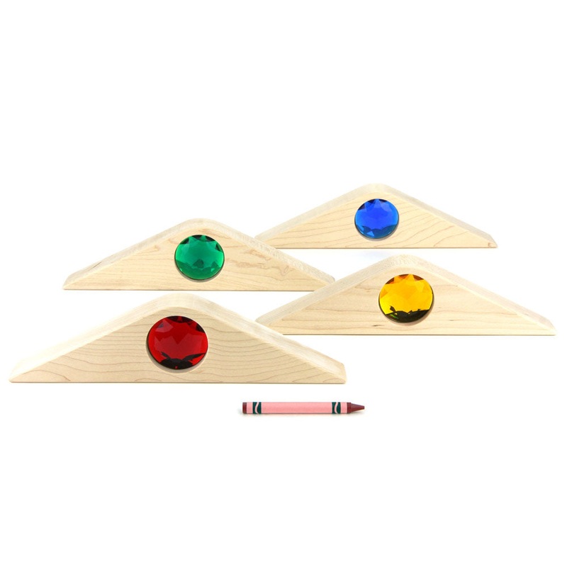 4 pc. Bright 8×2 Roof Triangle Gem Blocks