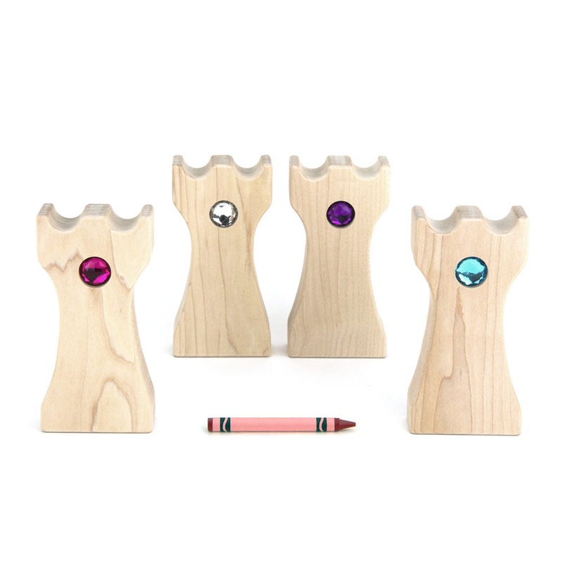 4 pc. Cool 4×2 Castle Tower Gem Blocks
