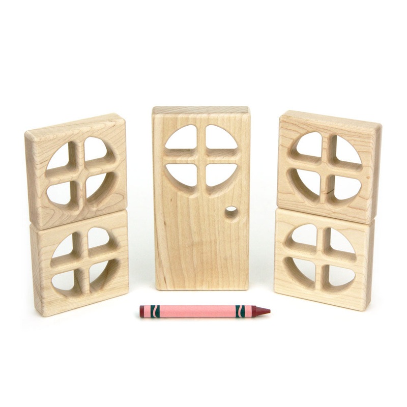 5 pc Round-Paned Window & Door Blocks Booster