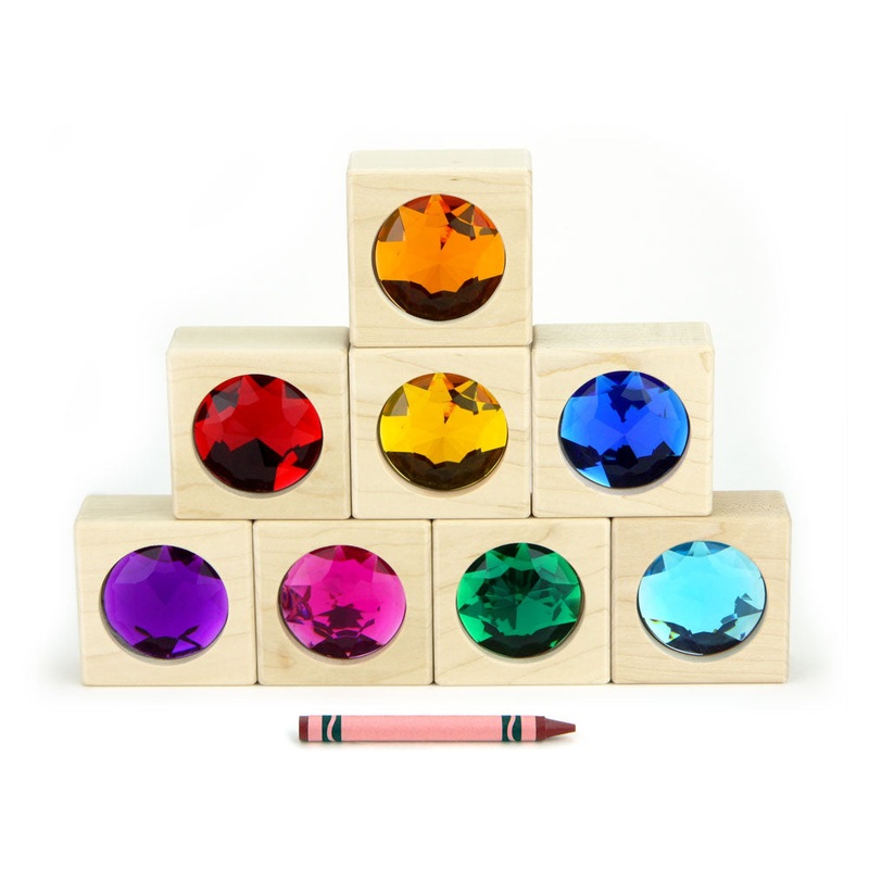 8 pc. Bright Large Gem Blocks