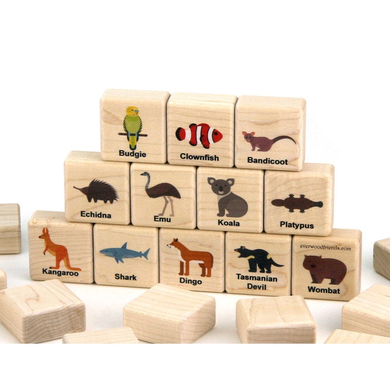 Australian Animals Wooden Matching Game – 24 pc Set