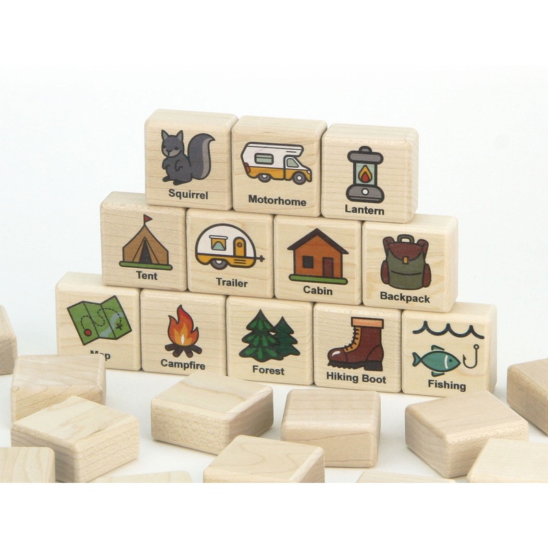 Camping Adventure Wooden Matching Game – 24 pc Set
