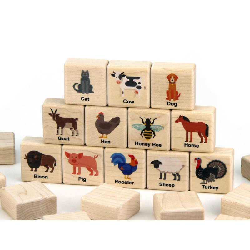 Farm Animals Color Wooden Matching Game – 24 pc Set