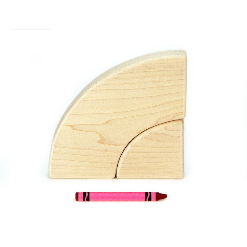 Flat 4×4 (1/2 thickness) Large Half Arch and Quarter Circle Building Blocks