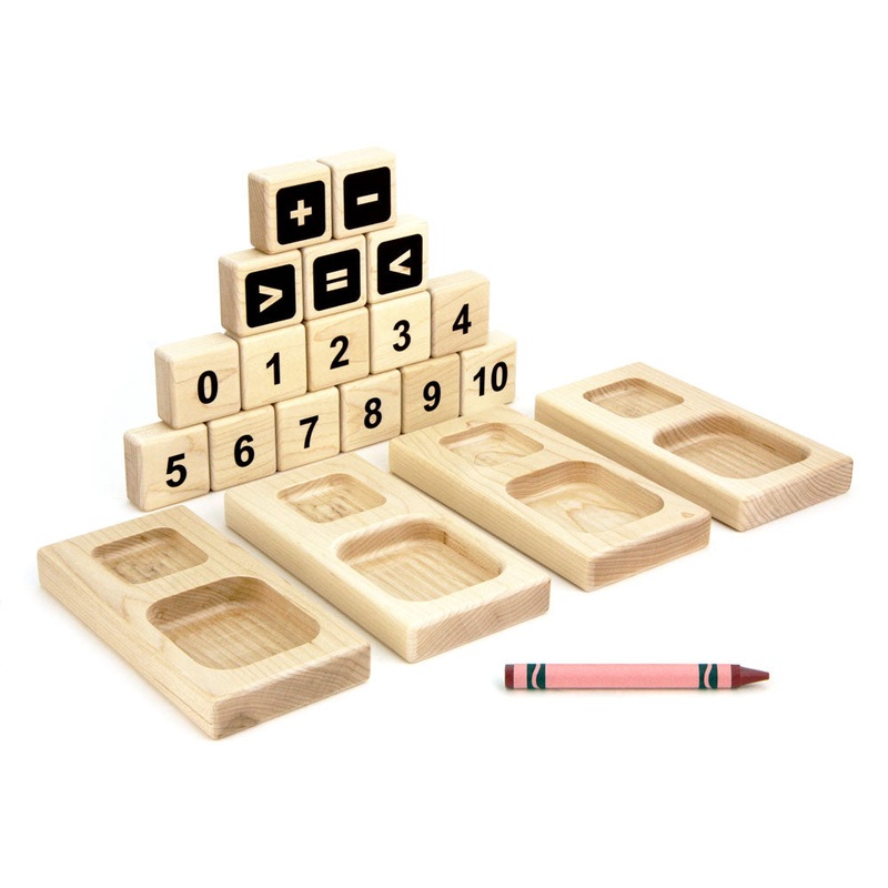 Printed Maple Counting Tray Set