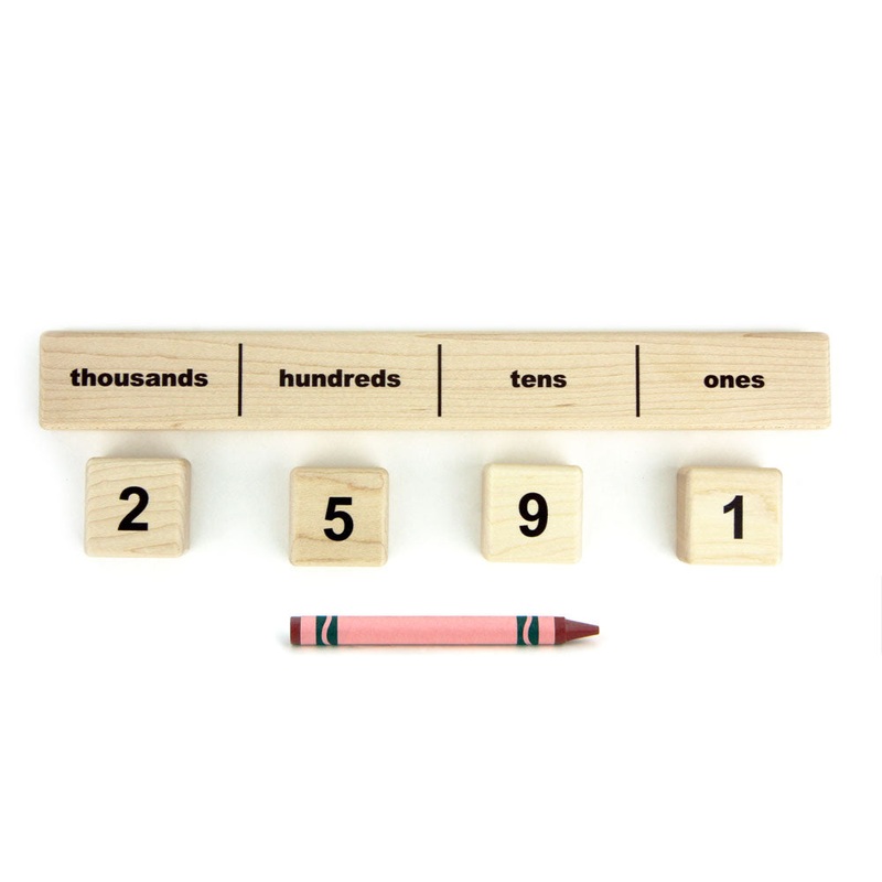 Printed Maple Number Place Value Stick