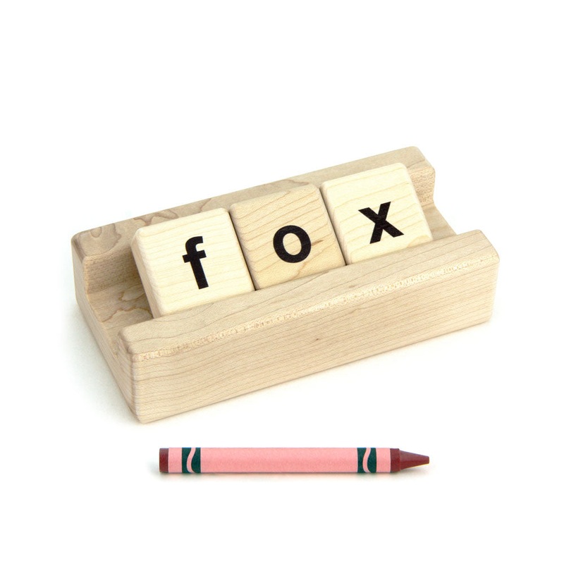 Solid Maple 4-Letter Word Tray