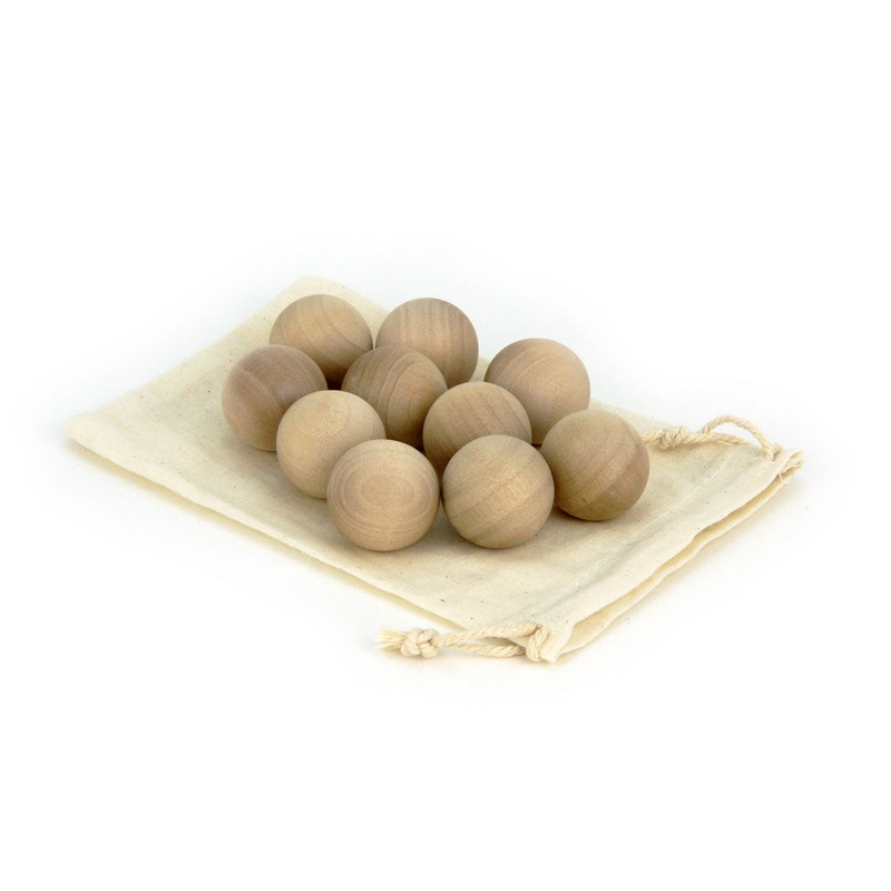 10 pc. 1 Wood Balls + Bag