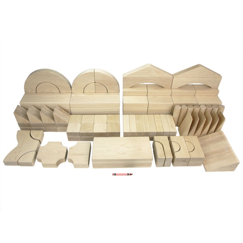 151 pc Classroom Set Maple Unit Blocks