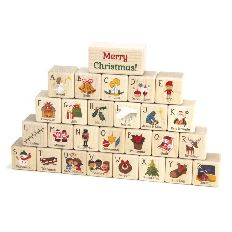 27 pc. Christmas Letters Color Alphabet Blocks