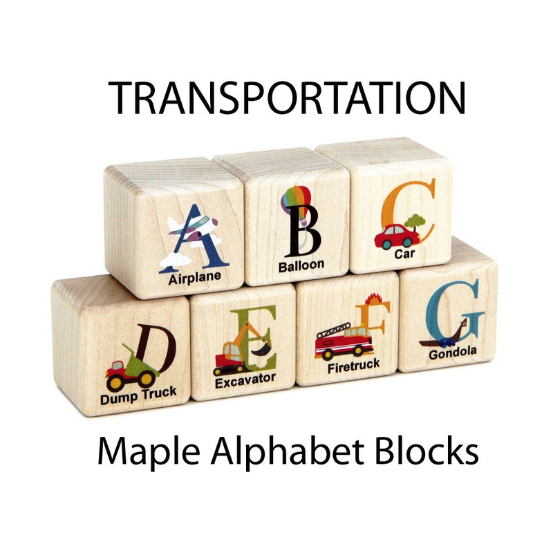 27 pc. Transportation Letters Color Alphabet Blocks