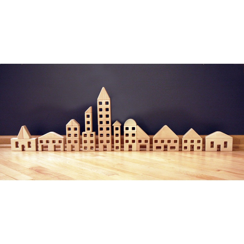 28 pc. Little Town Blocks Complete Set