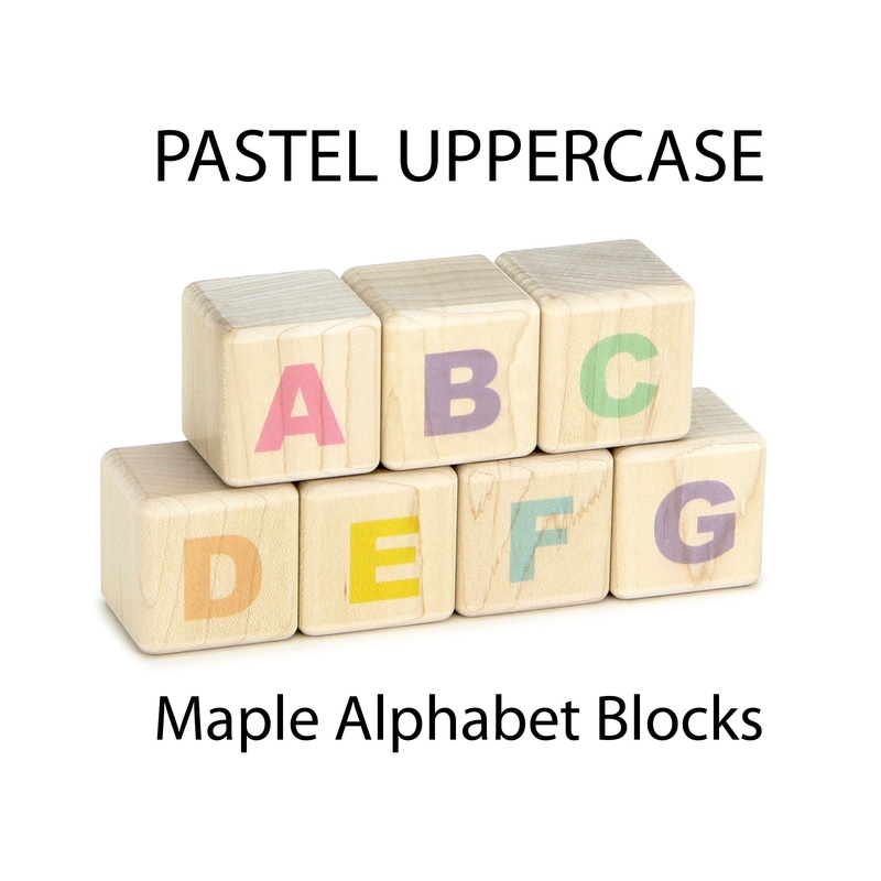 28 pc. Pastel Uppercase Letters Alphabet Blocks
