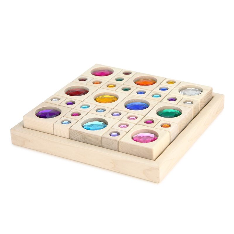 34 pc. Bright Gem Block Collection with Tray