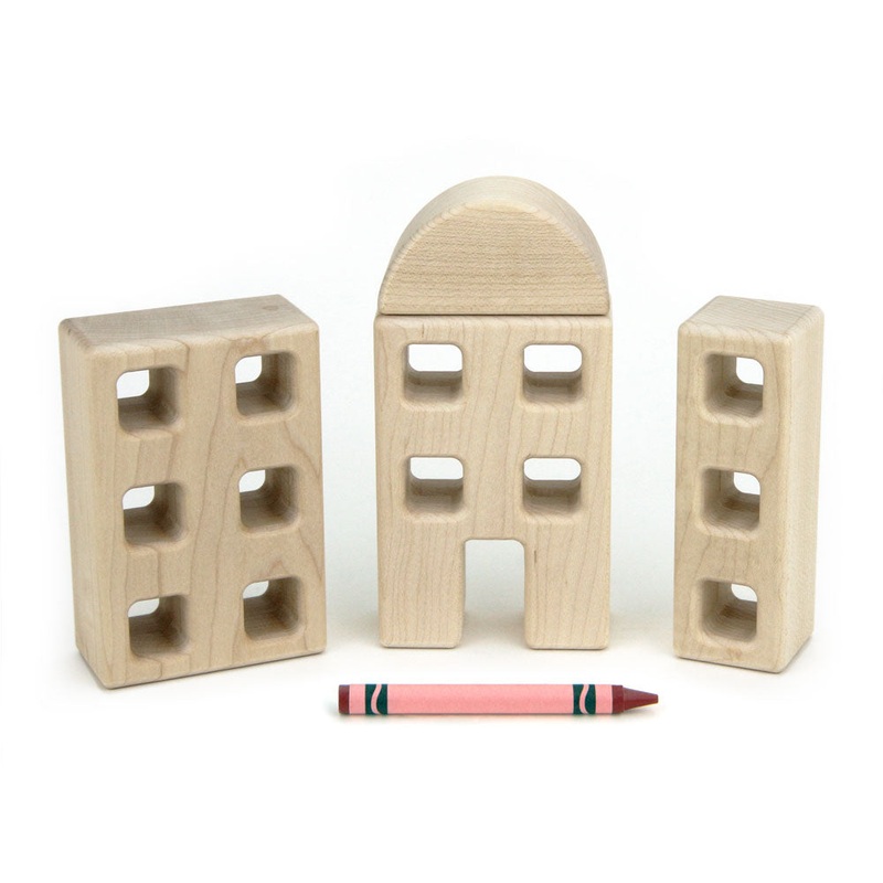 4 pc. Little Town Blocks Highrise Set