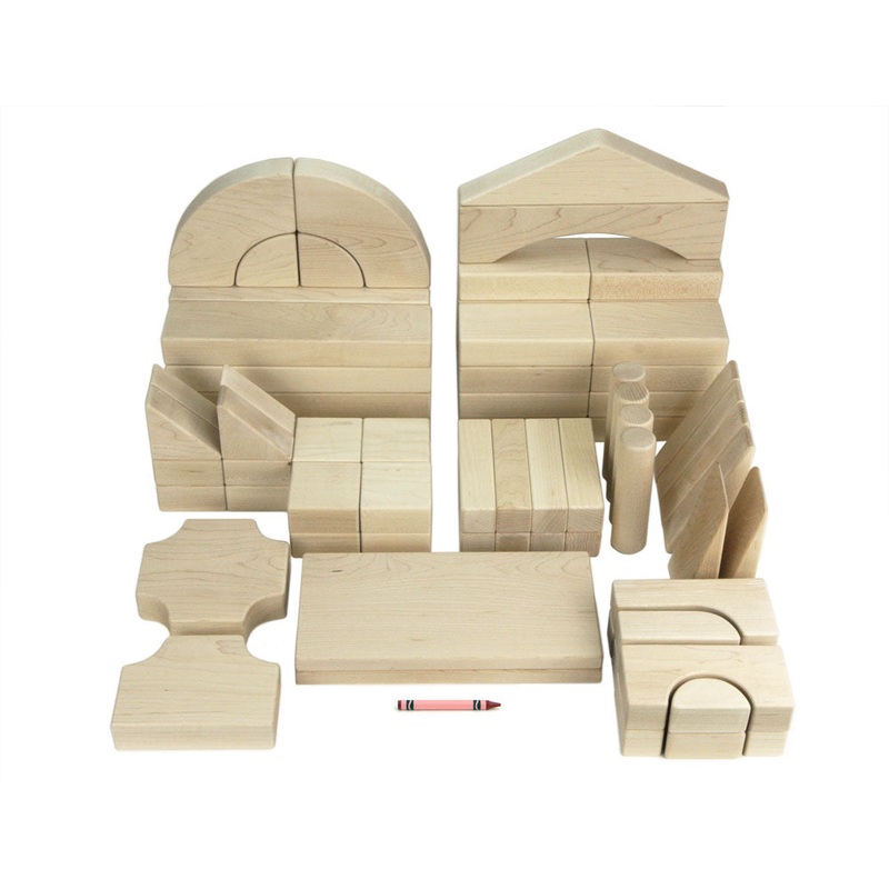 78 pc Classroom Set Maple Unit Blocks