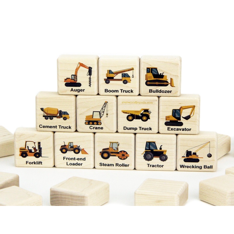 Construction Machines Wooden Matching Game – 24 pc Set