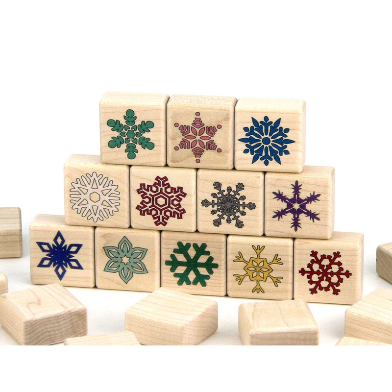 Frozen Snowflakes Color Wooden Matching Game – 24 pc Set