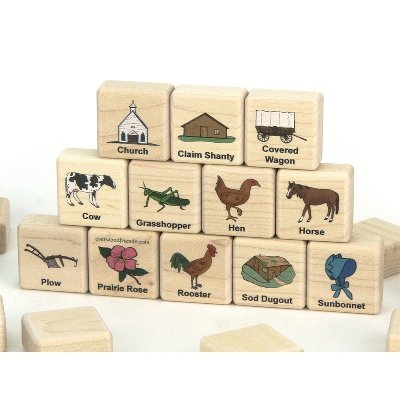 Life on the Prairie Wooden Matching Game – 24 pc Set