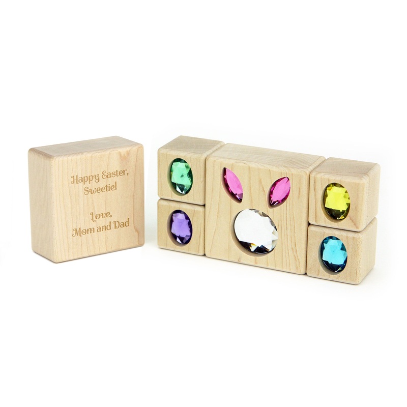 LIMITED! 5 pc. Bunny Gem Message Blocks