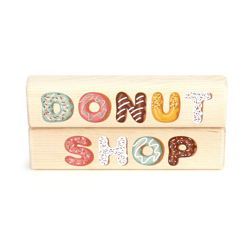 LIMITED! Donut Shop Sign 2pc. Building Block Set