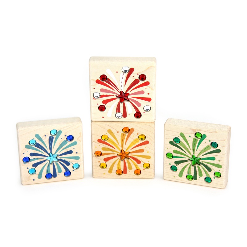 LIMITED! Fireworks 4 pc. Gem Block Set