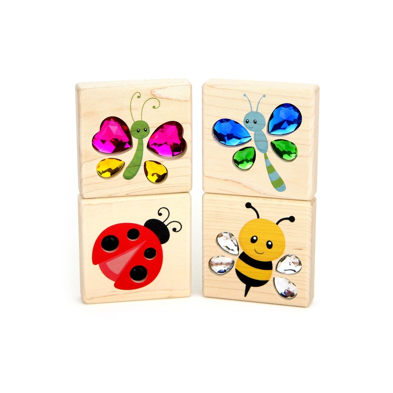 LIMITED! Flying Bug Friends 4 pc. Gem Block Set