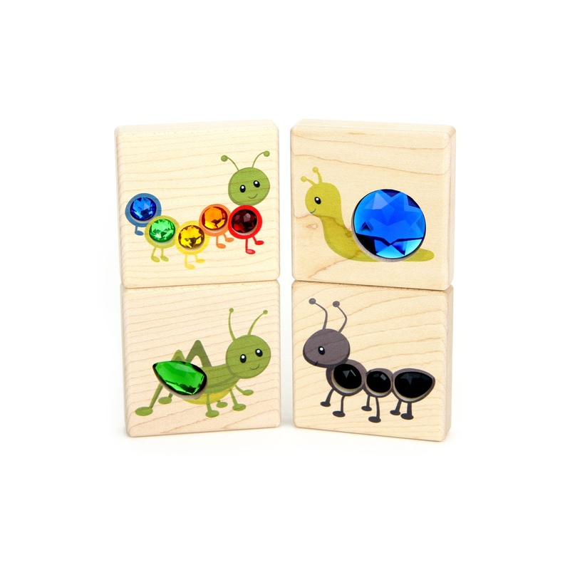LIMITED! Little Bug Friends 4 pc. Gem Block Set