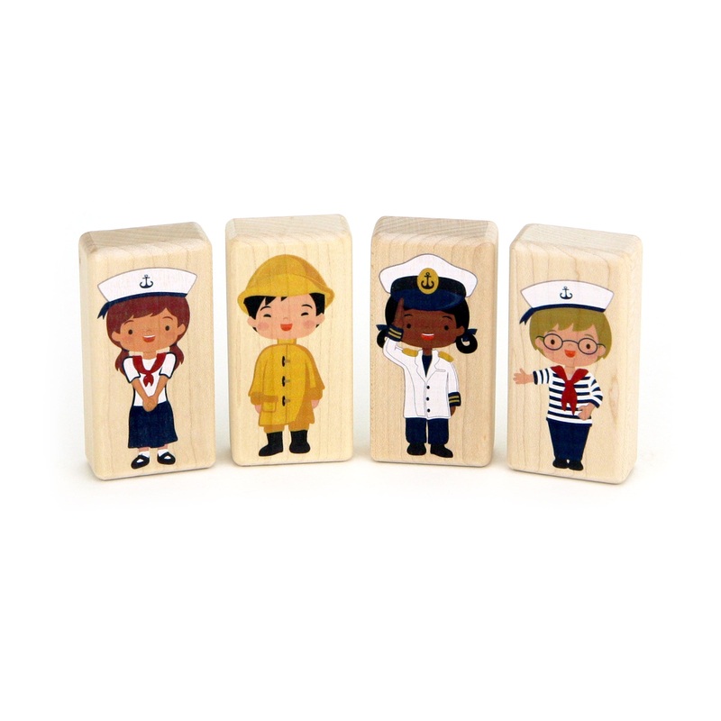 LIMITED! Little Sailors 4 pc. Building Block Set