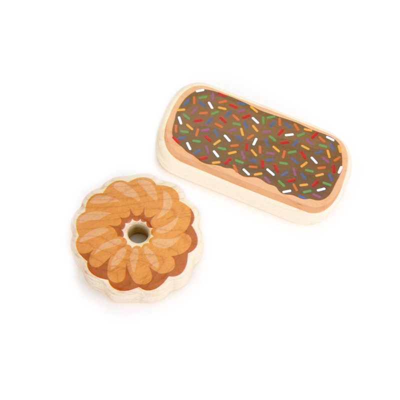 LIMITED! Long John & Cruller Donuts 2 pc. Block Set