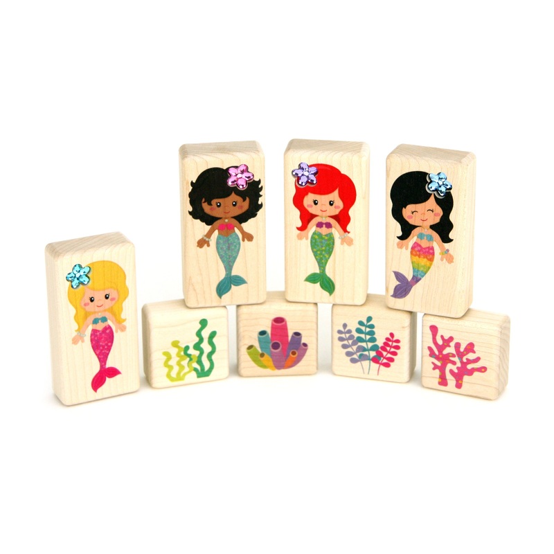 LIMITED! Mermaid Friends 8 pc. Gem Block Set