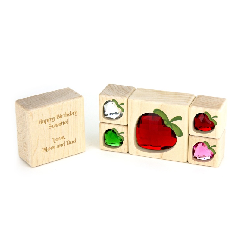 LIMITED! Summer Strawberry 5 pc. Gem Message Blocks