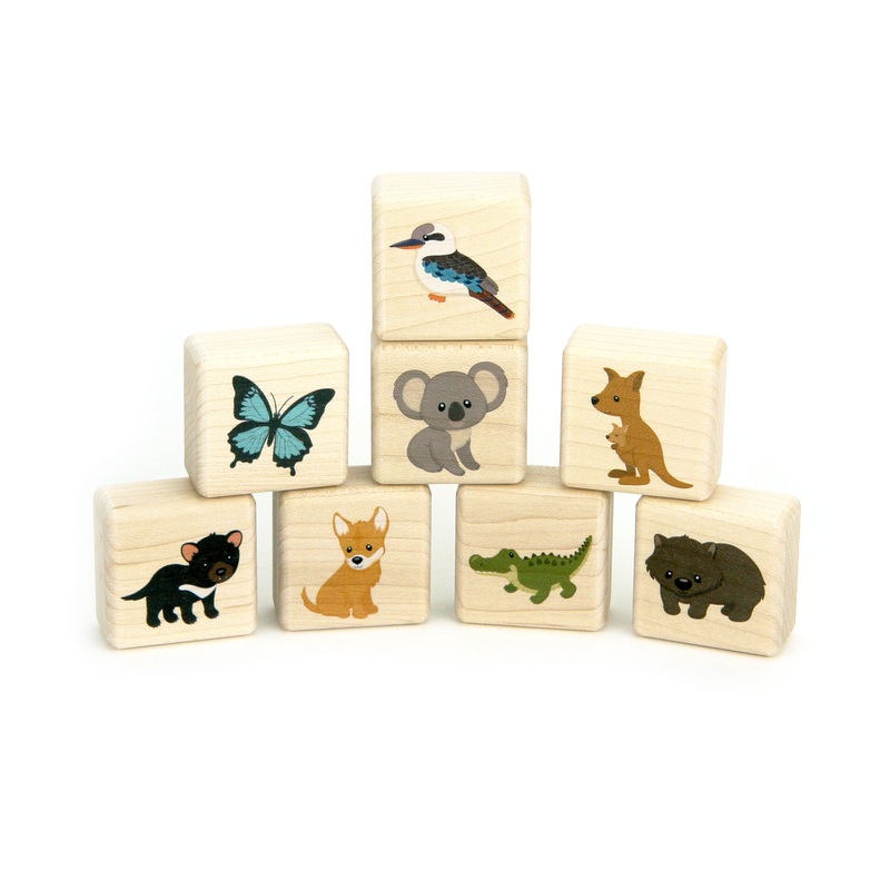 Little Australian Outback Friends 8 pc. Building Block Set
