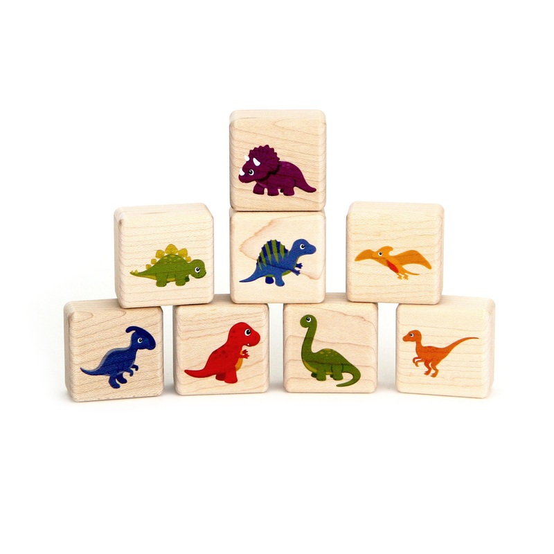 Little Dinosaur Friends 8 pc. Building Block Set