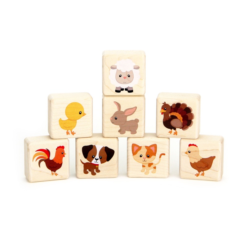 Little Farm Friends 8 pc. Building Block Set