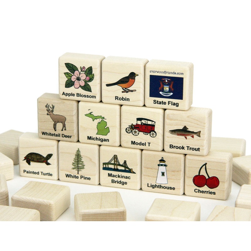 Michigan Wooden Matching Game – 24 pc Set