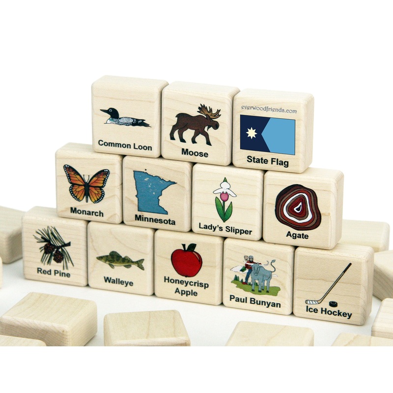 Minnesota Wooden Matching Game – 24 pc Set