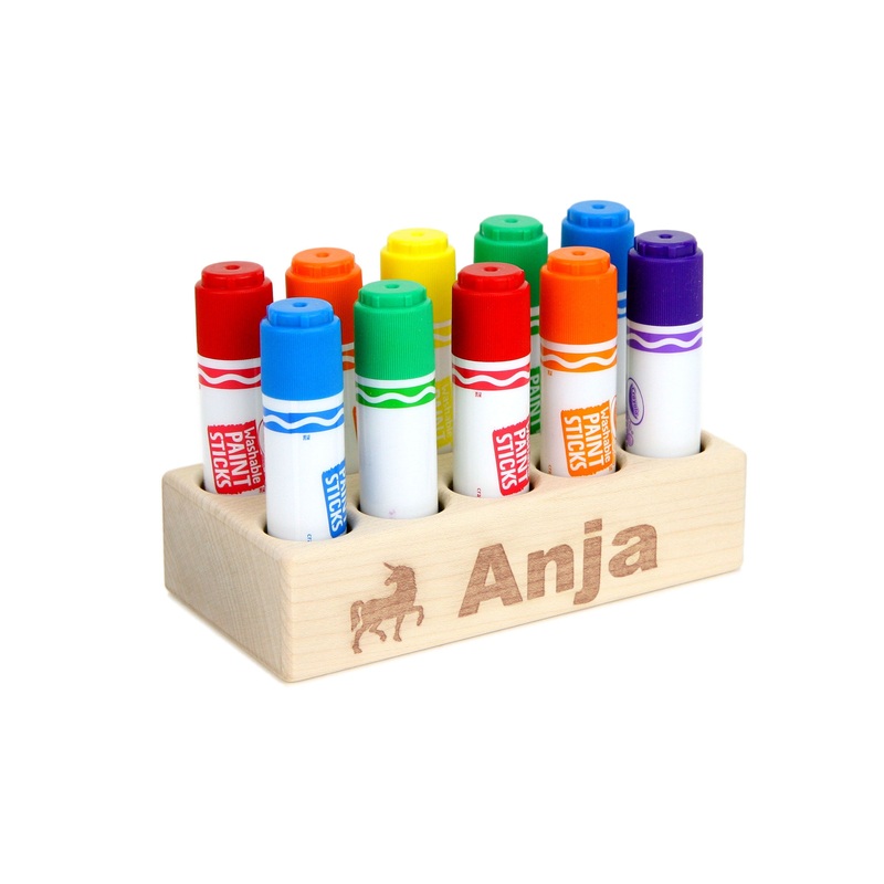 Personalized Maple 10-count Paint Stick Holder