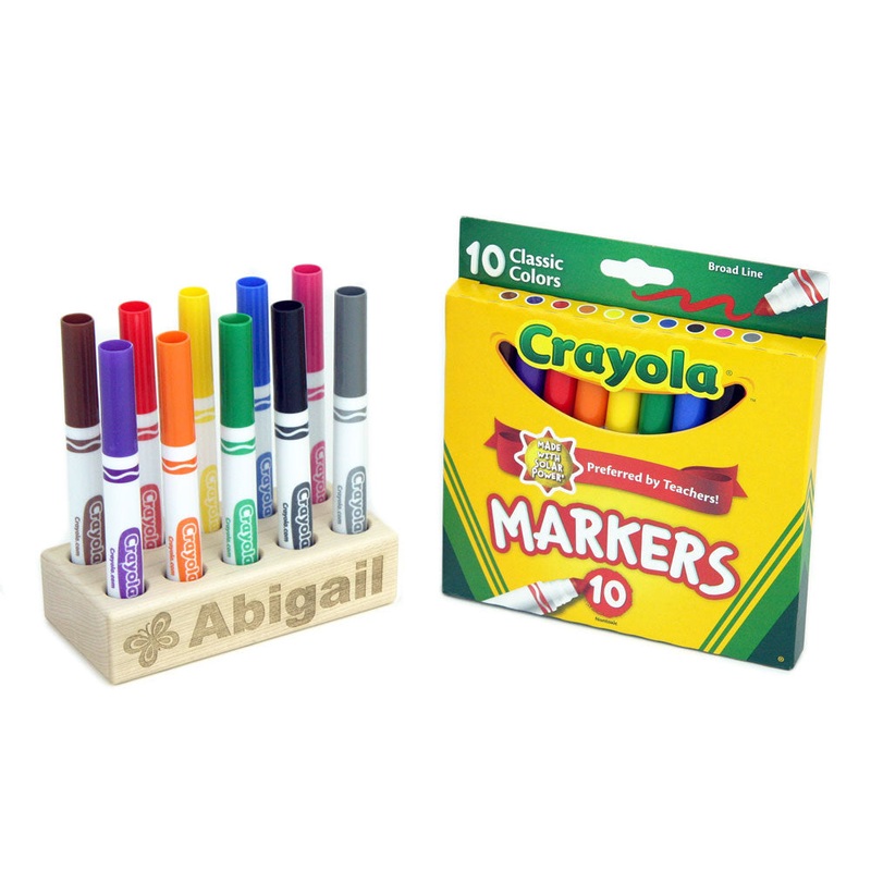 Personalized Maple Marker Holder Gift Set