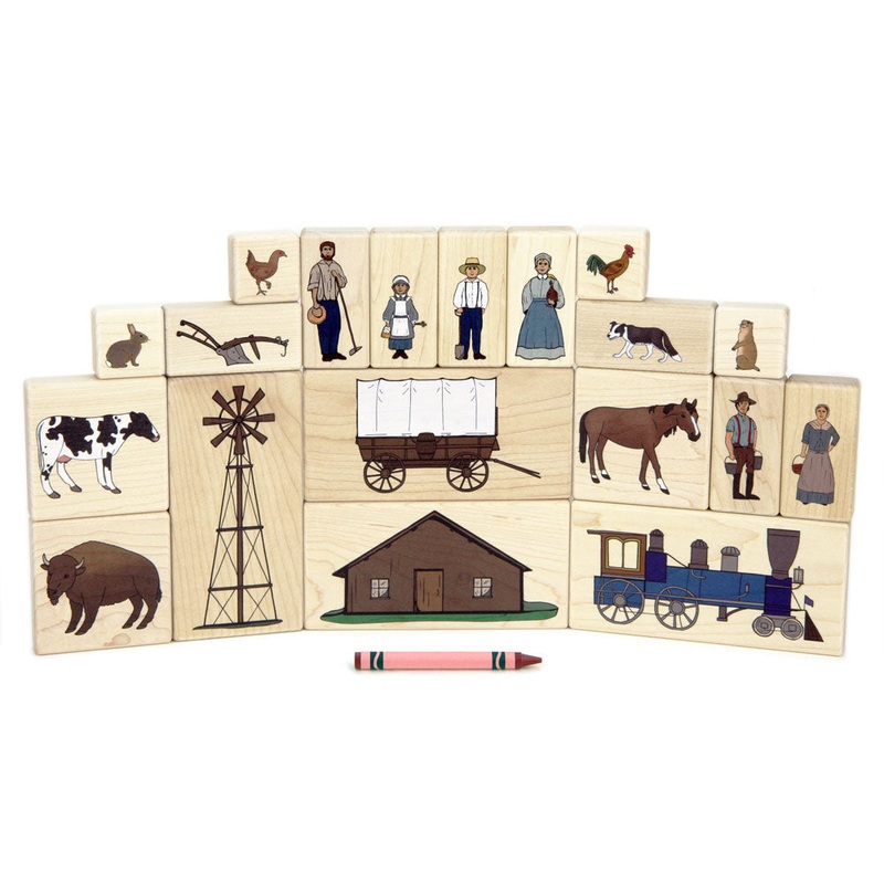 Prairie Friends 19 pc. Maple Building Blocks