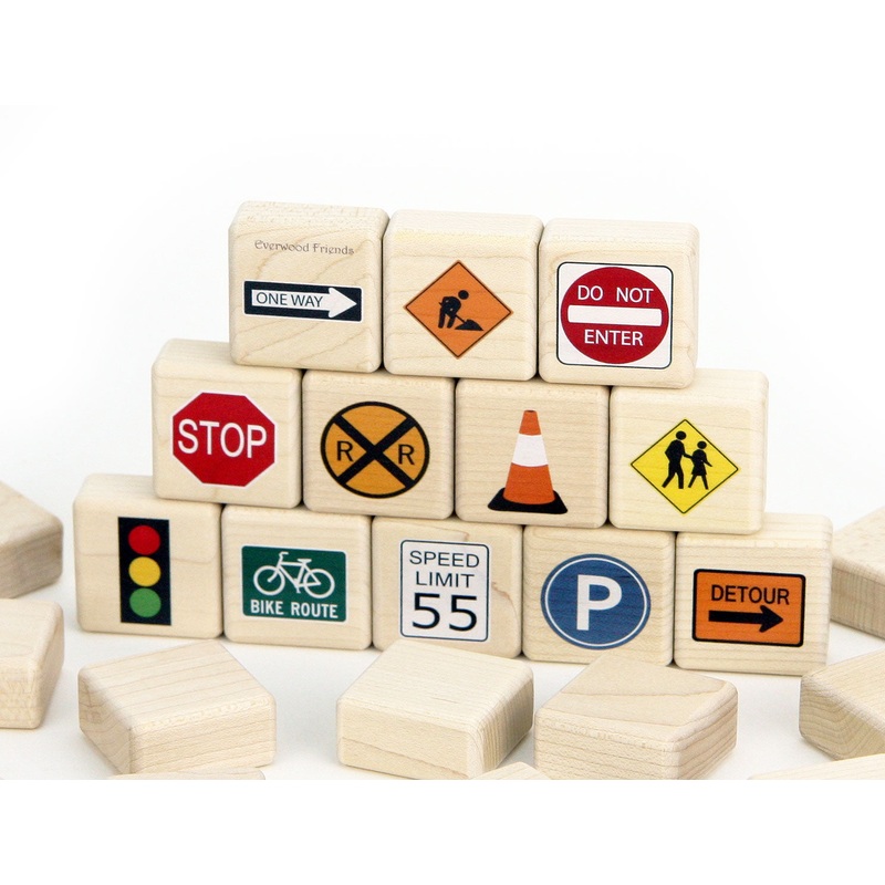 Road Signs Wooden Matching Game – 24 pc Set