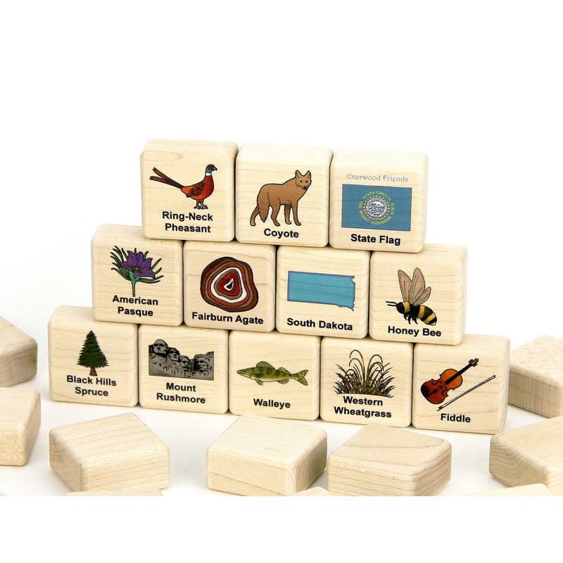 South Dakota Wooden Matching Game – 24 pc Set