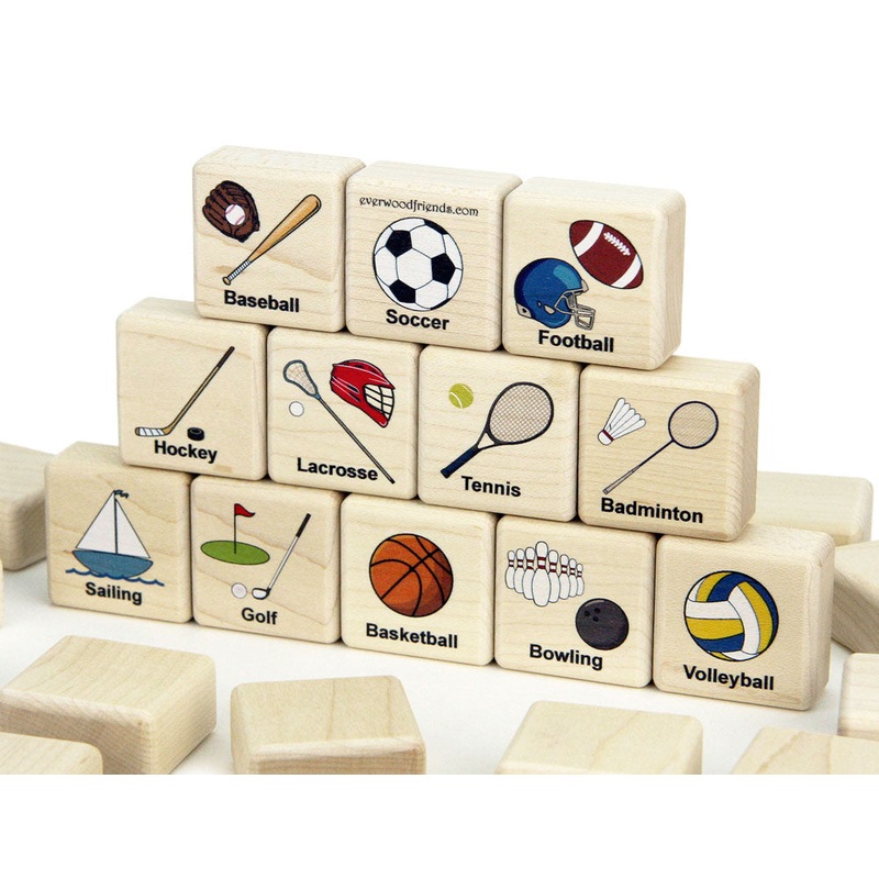 Sports Wooden Matching Game – 24 pc Set