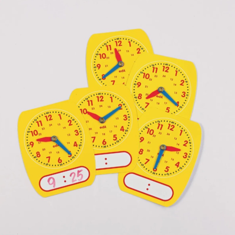 24 Hour Wipe Off Clock Dials – Pack of 5 Pack of five